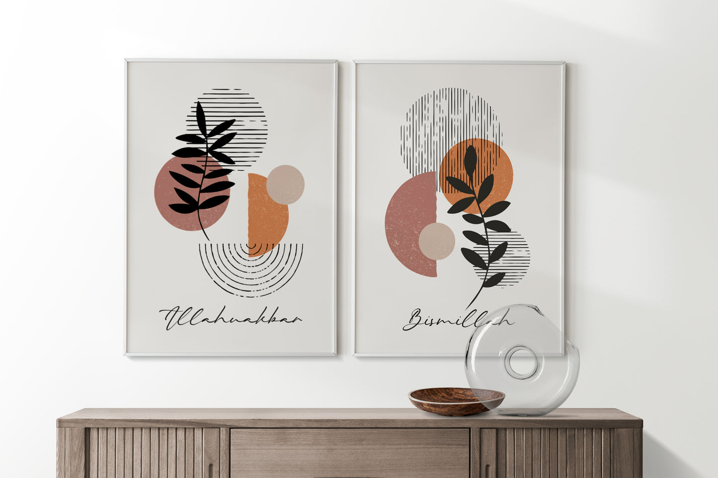 Digital Download, 3 Piece Islamic Wall Art, Islamic Prints, Muslim Poster Set, Floral Muslim Islamic Art, Zikr In English, Boho Abstract Art