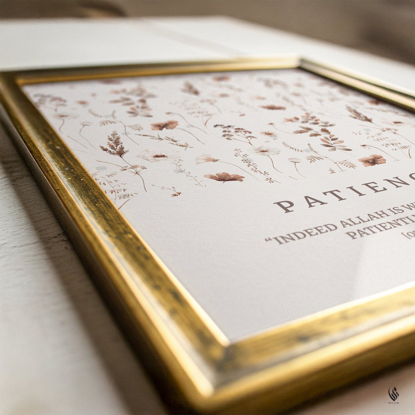 Set of 3 Beige Patience Gratitude & Love D80