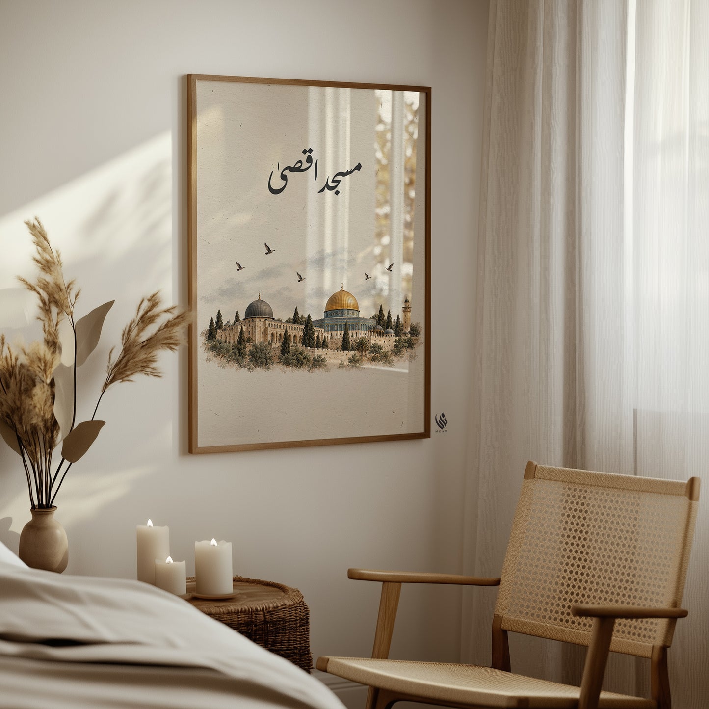Kaaba, Madina & Al-Aqsa Islamic Wall Art Set of 3 D152