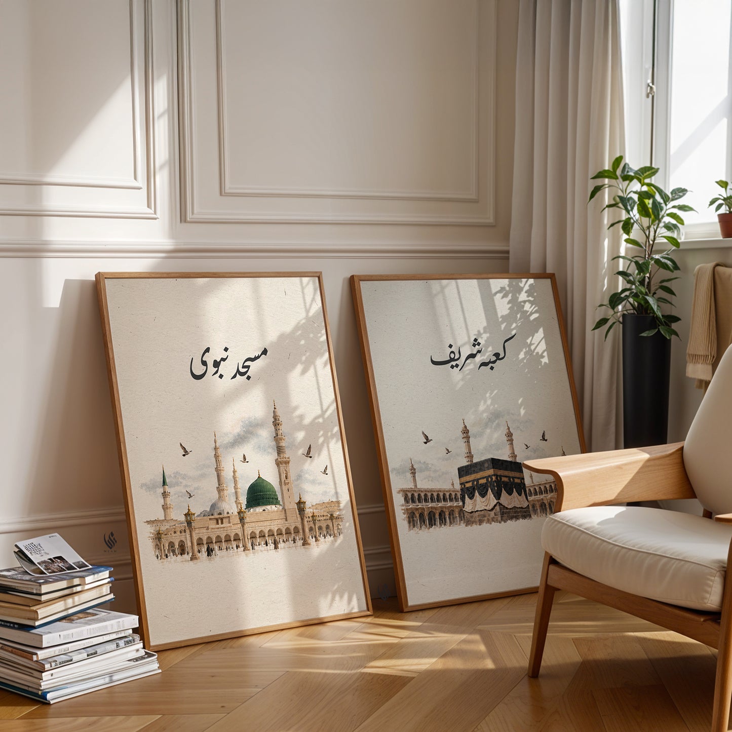 Kaaba, Madina & Al-Aqsa Islamic Wall Art Set of 3 D152