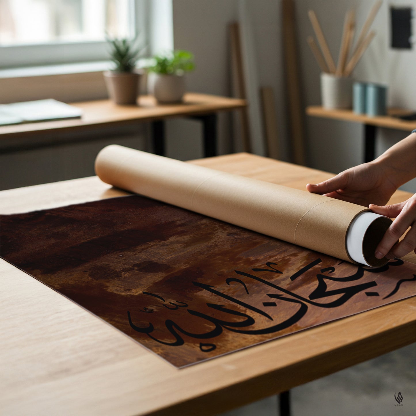 Set of 3 Grunge Brown Zhikr D78