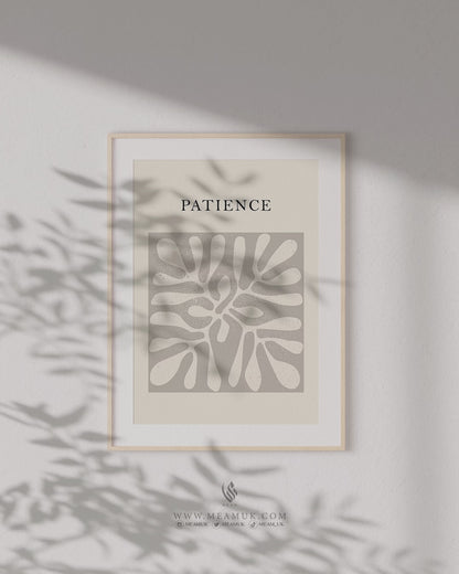 Set of 3 Islamic Wall Art, Matisse Prints, Patience Trust Gratitude